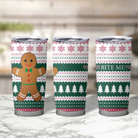 Christmas Cookies Bite Me Tumbler Cup with Gingerbread Man Candy Canes and Snowflake Tree - Wonder Print Shop