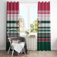 Christmas Cookies Bite Me Window Curtain with Gingerbread Man Candy Canes and Snowflake Tree - Wonder Print Shop