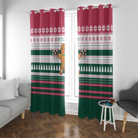 Christmas Cookies Bite Me Window Curtain with Gingerbread Man Candy Canes and Snowflake Tree - Wonder Print Shop