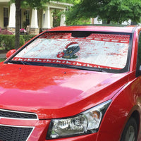 Christmas Dachshund Dog Auto Sun Shade Santa Hat Woof Snowflake Paw Design - Wonder Print Shop