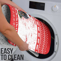 Christmas Dachshund Dog Bathroom Set Santa Hat Woof Snowflake Paw Design - Wonder Print Shop