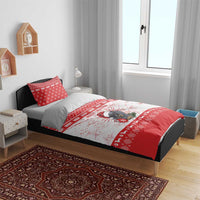 Christmas Dachshund Dog Bedding Set Santa Hat Woof Snowflake Paw Design - Wonder Print Shop