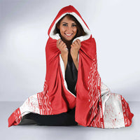 Christmas Dachshund Dog Hooded Blanket Santa Hat Woof Snowflake Paw Design - Wonder Print Shop