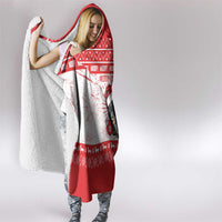 Christmas Dachshund Dog Hooded Blanket Santa Hat Woof Snowflake Paw Design - Wonder Print Shop