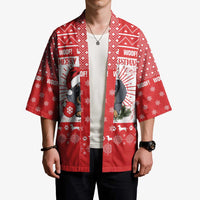 Christmas Dachshund Dog Kimono Santa Hat Woof Snowflake Paw Design - Wonder Print Shop