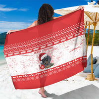 Christmas Dachshund Dog Sarong Santa Hat Woof Snowflake Paw Design - Wonder Print Shop