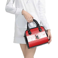 Christmas Dachshund Dog Shoulder Handbag Santa Hat Woof Snowflake Paw Design - Wonder Print Shop