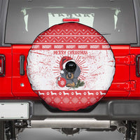 Christmas Dachshund Dog Spare Tire Cover Santa Hat Woof Snowflake Paw Design - Wonder Print Shop
