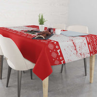 Christmas Dachshund Dog Tablecloth Santa Hat Woof Snowflake Paw Design - Wonder Print Shop