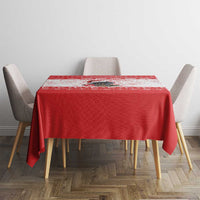 Christmas Dachshund Dog Tablecloth Santa Hat Woof Snowflake Paw Design - Wonder Print Shop