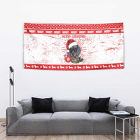 Christmas Dachshund Dog Tapestry Santa Hat Woof Snowflake Paw Design - Wonder Print Shop
