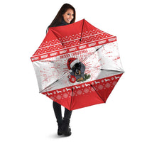 Christmas Dachshund Dog Umbrella Santa Hat Woof Snowflake Paw Design - Wonder Print Shop