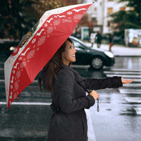 Christmas Dachshund Dog Umbrella Santa Hat Woof Snowflake Paw Design - Wonder Print Shop