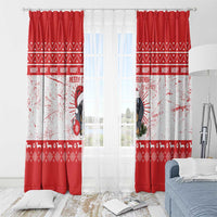 Christmas Dachshund Dog Window Curtain Santa Hat Woof Snowflake Paw Design - Wonder Print Shop