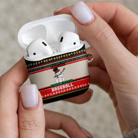 Is More Time for Baseball Design AirPods Case with Baseball Snowman All I Want for Christmas - Wonder Print Shop