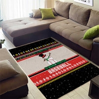 Is More Time for Baseball Design Area Rug with Baseball Snowman All I Want for Christmas - Wonder Print Shop