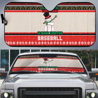 Is More Time for Baseball Design Auto Sun Shade with Baseball Snowman All I Want for Christmas - Wonder Print Shop