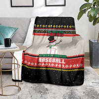 Is More Time for Baseball Design Blanket with Baseball Snowman All I Want for Christmas - Wonder Print Shop
