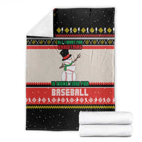 Is More Time for Baseball Design Blanket with Baseball Snowman All I Want for Christmas - Wonder Print Shop