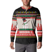 Is More Time for Baseball Design Button Sweatshirt with Baseball Snowman All I Want for Christmas - Wonder Print Shop