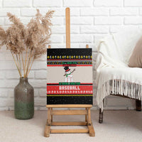 Is More Time for Baseball Design Canvas Wall Art with Baseball Snowman All I Want for Christmas - Wonder Print Shop
