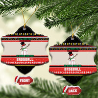 Is More Time for Baseball Design Ceramic Ornament with Baseball Snowman All I Want for Christmas - Wonder Print Shop
