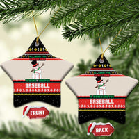 Is More Time for Baseball Design Ceramic Ornament with Baseball Snowman All I Want for Christmas - Wonder Print Shop