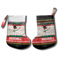 Is More Time for Baseball Design Christmas Stocking with Baseball Snowman All I Want for Christmas - Wonder Print Shop