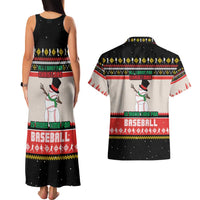 Is More Time for Baseball Design Couples Matching Tank Maxi Dress and Hawaiian Shirt with Baseball Snowman All I Want for Christmas - Wonder Print Shop