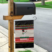 Is More Time for Baseball Design Garden Flag with Baseball Snowman All I Want for Christmas - Wonder Print Shop