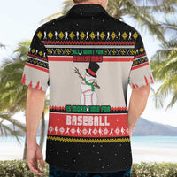 Is More Time for Baseball Design Hawaiian Shirt with Baseball Snowman All I Want for Christmas - Wonder Print Shop
