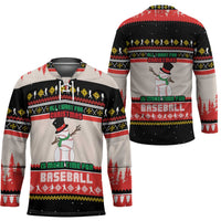 Is More Time for Baseball Design Hockey Jersey with Baseball Snowman All I Want for Christmas - Wonder Print Shop