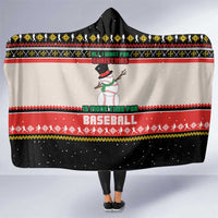 Is More Time for Baseball Design Hooded Blanket with Baseball Snowman All I Want for Christmas - Wonder Print Shop