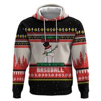 Is More Time for Baseball Design Hoodie with Baseball Snowman All I Want for Christmas - Wonder Print Shop
