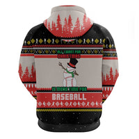 Is More Time for Baseball Design Hoodie with Baseball Snowman All I Want for Christmas - Wonder Print Shop