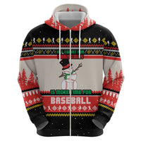 Is More Time for Baseball Design Hoodie with Baseball Snowman All I Want for Christmas - Wonder Print Shop