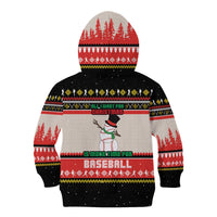 Is More Time for Baseball Design Kid Hoodie with Baseball Snowman All I Want for Christmas - Wonder Print Shop
