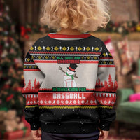 Is More Time for Baseball Design Kid Ugly Christmas Sweater with Baseball Snowman All I Want for Christmas - Wonder Print Shop