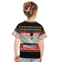 Is More Time for Baseball Design Kid T Shirt with Baseball Snowman All I Want for Christmas - Wonder Print Shop