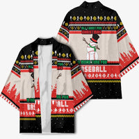 Is More Time for Baseball Design Kimono with Baseball Snowman All I Want for Christmas - Wonder Print Shop