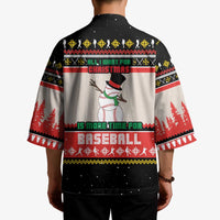 Is More Time for Baseball Design Kimono with Baseball Snowman All I Want for Christmas - Wonder Print Shop