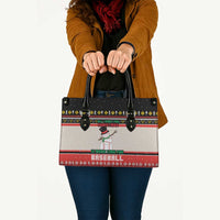 Is More Time for Baseball Design Leather Bag with Baseball Snowman All I Want for Christmas - Wonder Print Shop