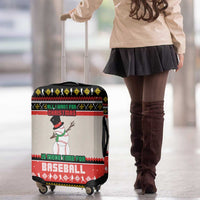 Is More Time for Baseball Design Luggage Cover with Baseball Snowman All I Want for Christmas - Wonder Print Shop
