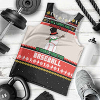 Is More Time for Baseball Design Men Tank Top with Baseball Snowman All I Want for Christmas - Wonder Print Shop