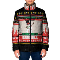 Is More Time for Baseball Design Padded Jacket with Baseball Snowman All I Want for Christmas - Wonder Print Shop