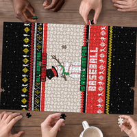 Is More Time for Baseball Design Puzzle with Baseball Snowman All I Want for Christmas - Wonder Print Shop