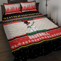 Is More Time for Baseball Design Quilt Bed Set with Baseball Snowman All I Want for Christmas - Wonder Print Shop