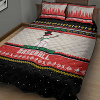 Is More Time for Baseball Design Quilt Bed Set with Baseball Snowman All I Want for Christmas - Wonder Print Shop