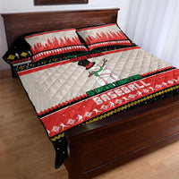 Is More Time for Baseball Design Quilt Bed Set with Baseball Snowman All I Want for Christmas - Wonder Print Shop
