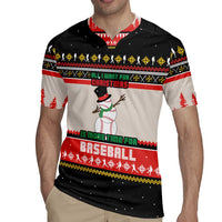 Is More Time for Baseball Design Rugby Jersey with Baseball Snowman All I Want for Christmas - Wonder Print Shop